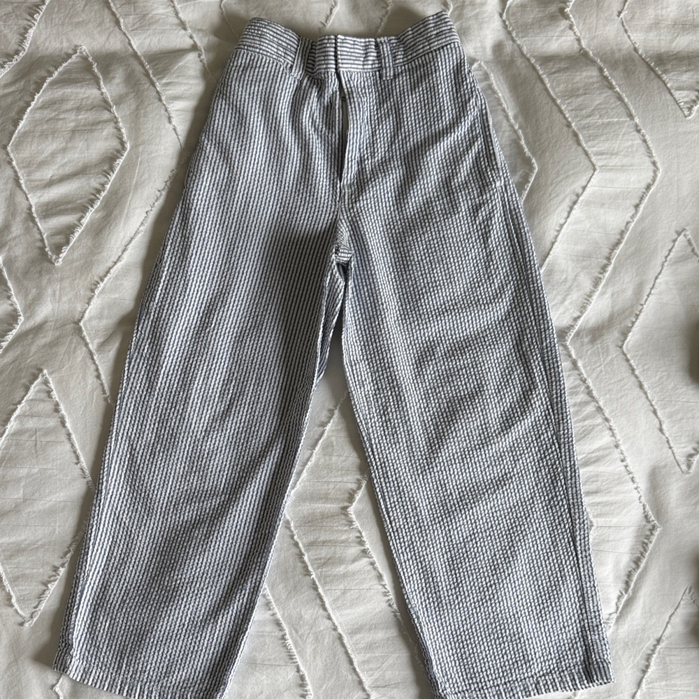 Pinstripe Seersucker Trousers - vintage gap